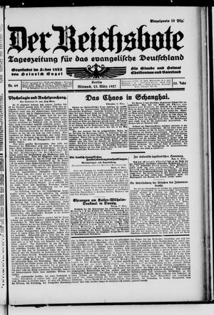 Der Reichsbote on Mar 23, 1927