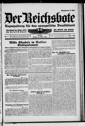 Der Reichsbote vom 25.03.1927
