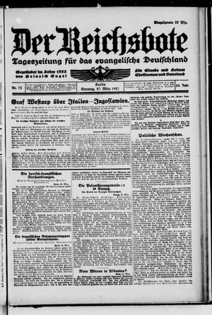 Der Reichsbote on Mar 27, 1927