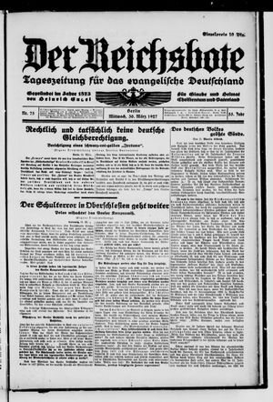 Der Reichsbote on Mar 30, 1927