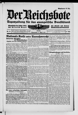 Der Reichsbote vom 02.04.1927