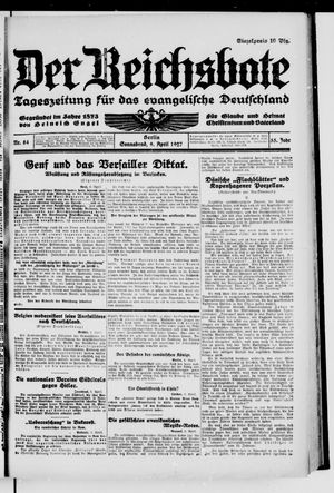 Der Reichsbote on Apr 9, 1927