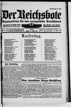 Der Reichsbote vom 15.04.1927