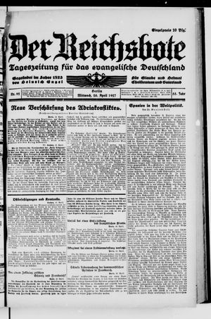 Der Reichsbote vom 20.04.1927