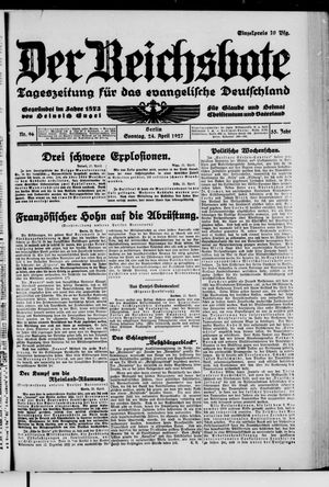 Der Reichsbote on Apr 24, 1927