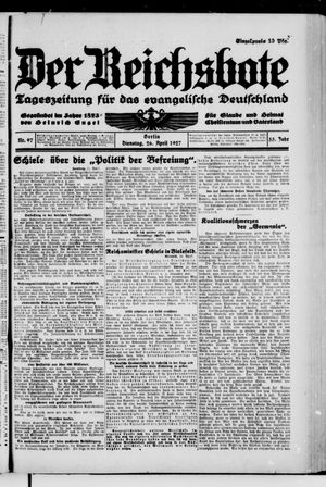 Der Reichsbote vom 26.04.1927