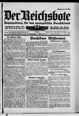 Der Reichsbote vom 28.04.1927