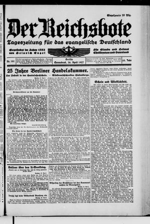 Der Reichsbote vom 30.04.1927