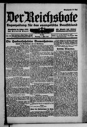 Der Reichsbote vom 01.05.1927