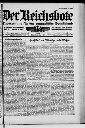 Der Reichsbote vom 04.05.1927