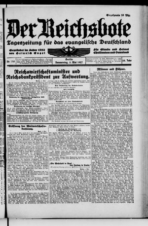 Der Reichsbote on May 5, 1927