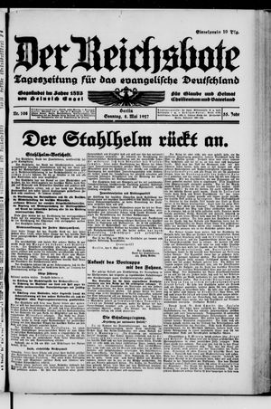 Der Reichsbote on May 8, 1927