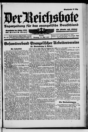 Der Reichsbote vom 31.05.1927