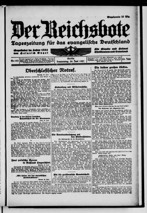 Der Reichsbote vom 30.06.1927