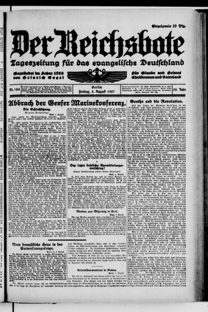 Der Reichsbote on Aug 5, 1927