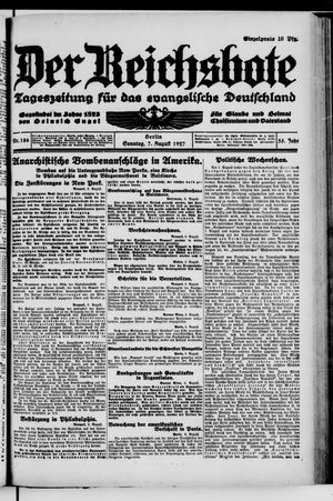 Der Reichsbote vom 07.08.1927