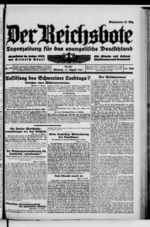 Der Reichsbote vom 17.08.1927