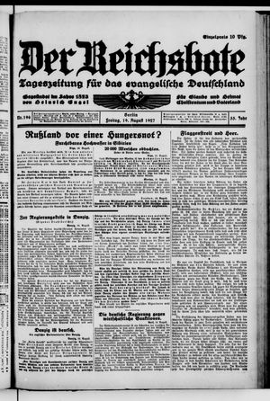 Der Reichsbote on Aug 19, 1927