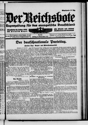 Der Reichsbote vom 23.09.1927