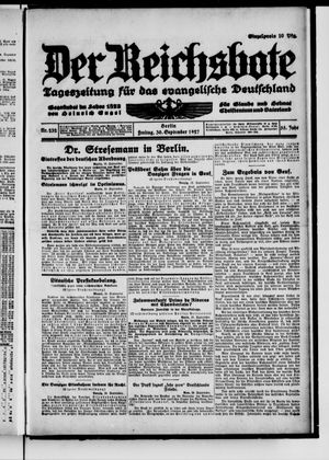 Der Reichsbote vom 30.09.1927