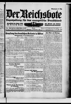 Der Reichsbote vom 16.11.1927