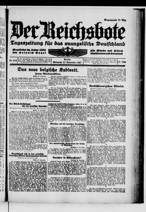 Der Reichsbote vom 23.11.1927