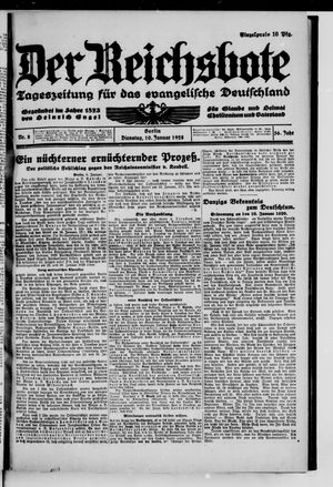 Der Reichsbote vom 10.01.1928