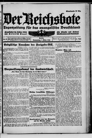 Der Reichsbote vom 01.03.1928