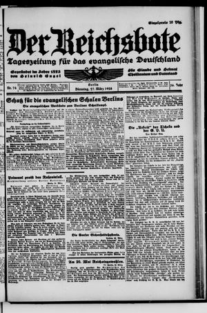 Der Reichsbote vom 27.03.1928