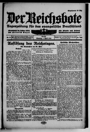 Der Reichsbote on Apr 1, 1928