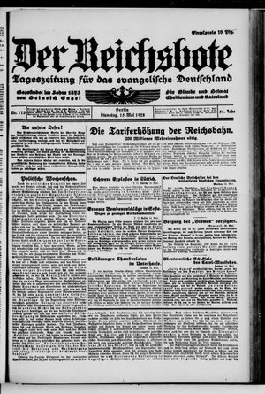 Der Reichsbote on May 15, 1928
