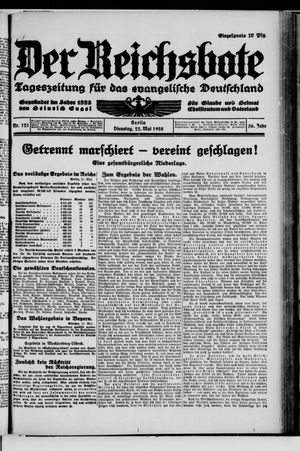 Der Reichsbote vom 22.05.1928