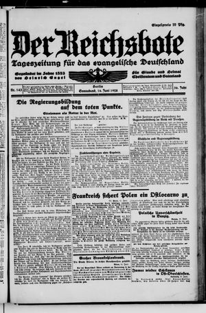 Der Reichsbote vom 16.06.1928