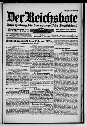 Der Reichsbote vom 30.06.1928