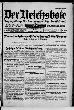 Der Reichsbote vom 01.08.1928