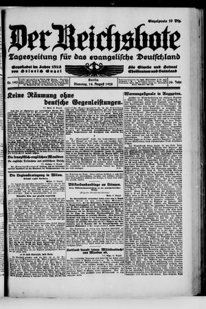 Der Reichsbote vom 14.08.1928