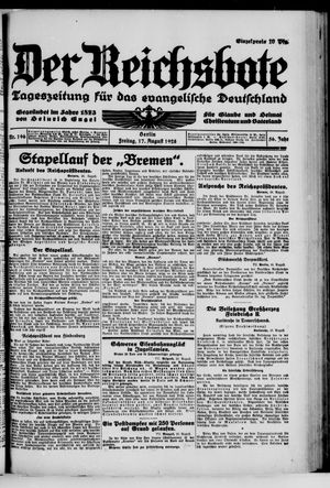 Der Reichsbote vom 17.08.1928
