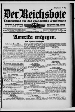 Der Reichsbote vom 13.10.1928