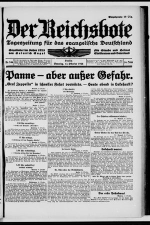 Der Reichsbote vom 14.10.1928