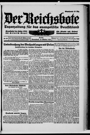 Der Reichsbote vom 20.10.1928