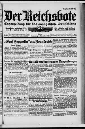 Der Reichsbote vom 01.11.1928