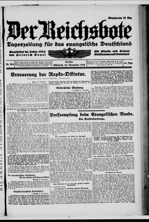 Der Reichsbote vom 28.11.1928