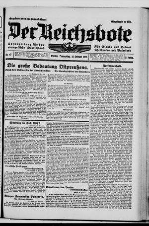 Der Reichsbote vom 21.02.1929