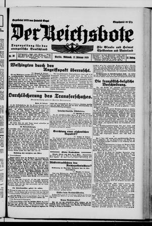 Der Reichsbote vom 27.02.1929