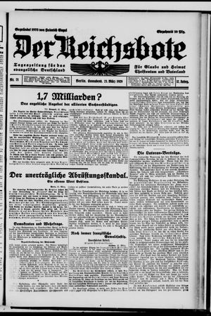 Der Reichsbote vom 23.03.1929