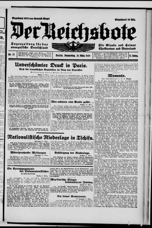 Der Reichsbote vom 28.03.1929