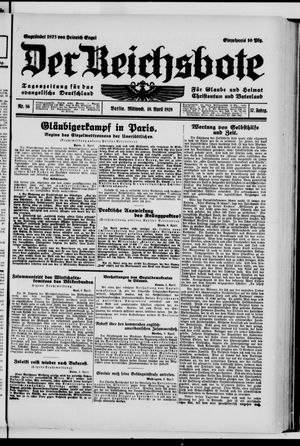 Der Reichsbote vom 10.04.1929