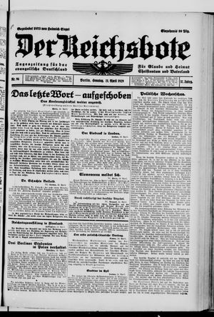 Der Reichsbote vom 21.04.1929