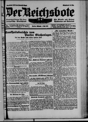 Der Reichsbote vom 01.05.1929