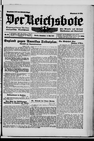Der Reichsbote vom 11.05.1929